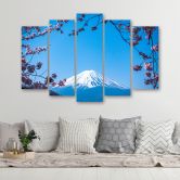 Leinwandbild 5 teilig, Berg Fuji 