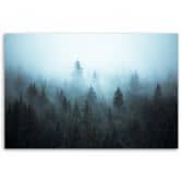 Leinwandbild, Wald im Nebel 