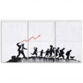 Leinwandbild 3-teilig, Wandmalerei Banksy Graffiti 