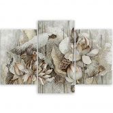 Leinwandbild 3 teilig, Saint Lotos Blumen 