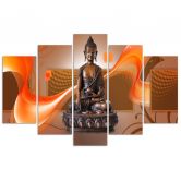 Leinwandbild 5 teilig, Buddha Abstrakt 