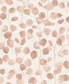 Non-woven wallpaper in beige leaves leaf look floral nature  