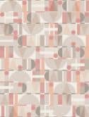 Vliestapete in Grau Beige Rot Moderne Formen Grafisch Geometrisch  