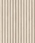 Vliesbehang in grijs-beige 3D-look akoestische paneellook houtstrepen klassiek  
