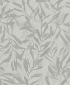 Vliestapete in Beige Grau Blätter Blattoptik Vintage Floral Natur  