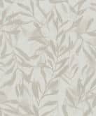 Vliestapete in Beige Blätter Blattoptik Vintage Floral Natur  