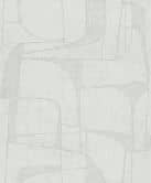 Vliestapete in Weiß Glänzend Geometrische Formen Grafisch Modern  