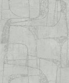 Vliestapete in Grau Glänzend Geometrische Formen Grafisch Modern  