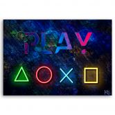 Leinwandbild, Für Gamers Spielkonsole Inschrift 