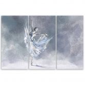 Leinwandbild 3 teilig, Ballerina Pirouet 