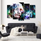 Canvas print 5 stuks, Albert Einstein 