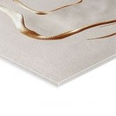 Acrylglasbild Abstrakte Line Art in Gold und Beige - Alma 