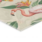 Acrylglasbild Flamingo und tropische Blätter - Bloomery Decor 