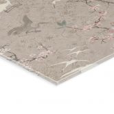 Acrylglasbild Kraniche im Kirschblüten-Rausch Beige - Bloomery Decor 