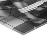 Acrylglasbild gNo - Multitasking schwarz-weiß 