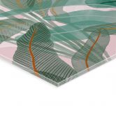 Acrylglas Botanische illustratie in groen en roze - Goed Blauw 