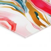Tableau sur verre acrylique Marbrerie colorée abstraite - Gokhale 