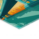 Acrylglasbild Stadtblick durch die Manhattan Bridge - Heemskerk 