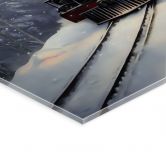 Acrylglasbild Dampflok im verschneiten Wald - Melloi Art Prints 