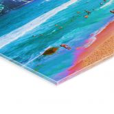 Tableau sur verre acrylique Error 404 sur la plage - Nicebleed 