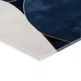 Acrylglasbild Geometrische Balance in Blau und Weiß - Paksoylu 