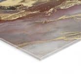 Acrylglasbild Edle Strukturen in Gold und Violett - Shelest 