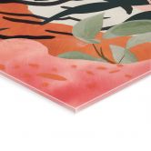 Acrylglasbild Tiger im rosa Dschungel - Treechild 