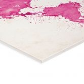Acrylglasbild Weltkarte Aquarell pink 