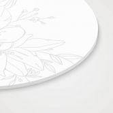 Acrylglasbild, Fensterbild zum Aufhängen Elegante Blütenpracht - Magnolien - Rund 