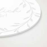 Acrylglasbild, Fensterbild zum Aufhängen Glücklich steht dir - Rund 