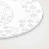 Acrylglas, raamafbeelding om Vrolijk Pasen in een bloemenkrans op te hangen - rond 