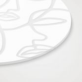 Akrylbillede, vinduesbillede til at hænge op Line Art - Faces - Round 