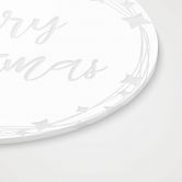 Akrylbillede, vinduesbillede til at hænge op Glædelig jul - Rund 