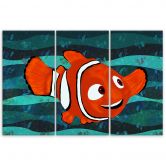 Leinwandbild 3-teilig, Fisch 