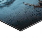 Wandbild Bergidylle am abendlichen See - Bing Li - Alu-Dibond 