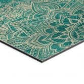 Wanddecoratie Mandala Boho goudgroen - Bloomery Decor - aluminium dibond 
