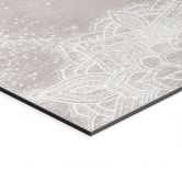 Wandbild Sanftes Mandala auf Grau-Beige - Bloomery Decor - Alu-Dibond 