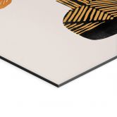 Wandbild Goldener Zweig mit Blättern - Cats & Dotz - Alu-Dibond 