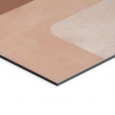 Wanddecoratie Boho abstractie in beige-bruin - Costa - Alu-Dibond 