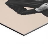 Wandbild Mann im Anzug mit Wildblumen - Frida Floral Studio - Alu-Dibond 