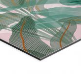 Wandbild Botanische Illustration in Grün und Rosa - Goed Blauw - Alu-Dibond 
