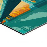 Wandbild Stadtblick durch die Manhattan Bridge - Heemskerk - Alu-Dibond 