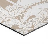 Wandbild Dinosaurier im wilden Dschungel - Braun - Kikki Belle - Alu-Dibond 