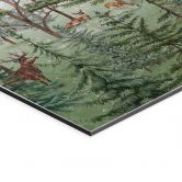 Wandbild Waldtiere im grünen Alpenwald - Kikki Belle - Alu-Dibond 