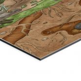 Wandbild Wimmelbild Waldtiere - Kikki Belle - Alu-Dibond 