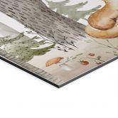 Wandbild Abenteuer mit Waldtieren - Kvilis - Alu-Dibond 