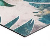 Wandbild Exotische Palmenblätter in Gold-grün - Manovski - Alu-Dibond 