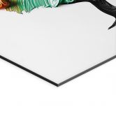Wandbild Baum mit oranger und grüner 3D-Krone - Mielu - Alu-Dibond 