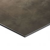 Wanddecoratie Bosmagie in de ochtendnevel Beige - Ms Tiff - Alu-Dibond 