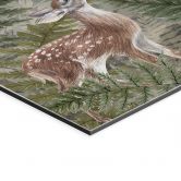 Wandbild Waldtiere zwischen Farn und Blättern - Ms Tiff - Alu-Dibond 
